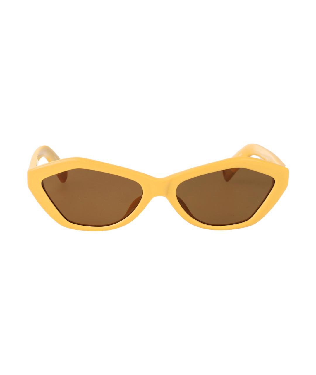 JACQUEMUS Желтые пластиковые солнцезащитные очки, фото 1