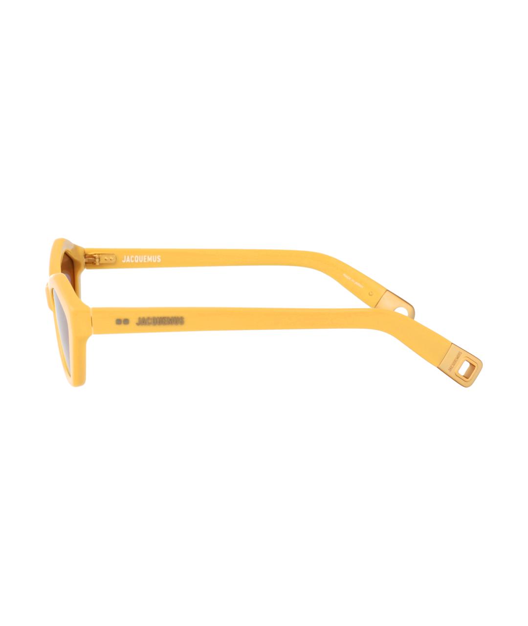 JACQUEMUS Желтые пластиковые солнцезащитные очки, фото 3
