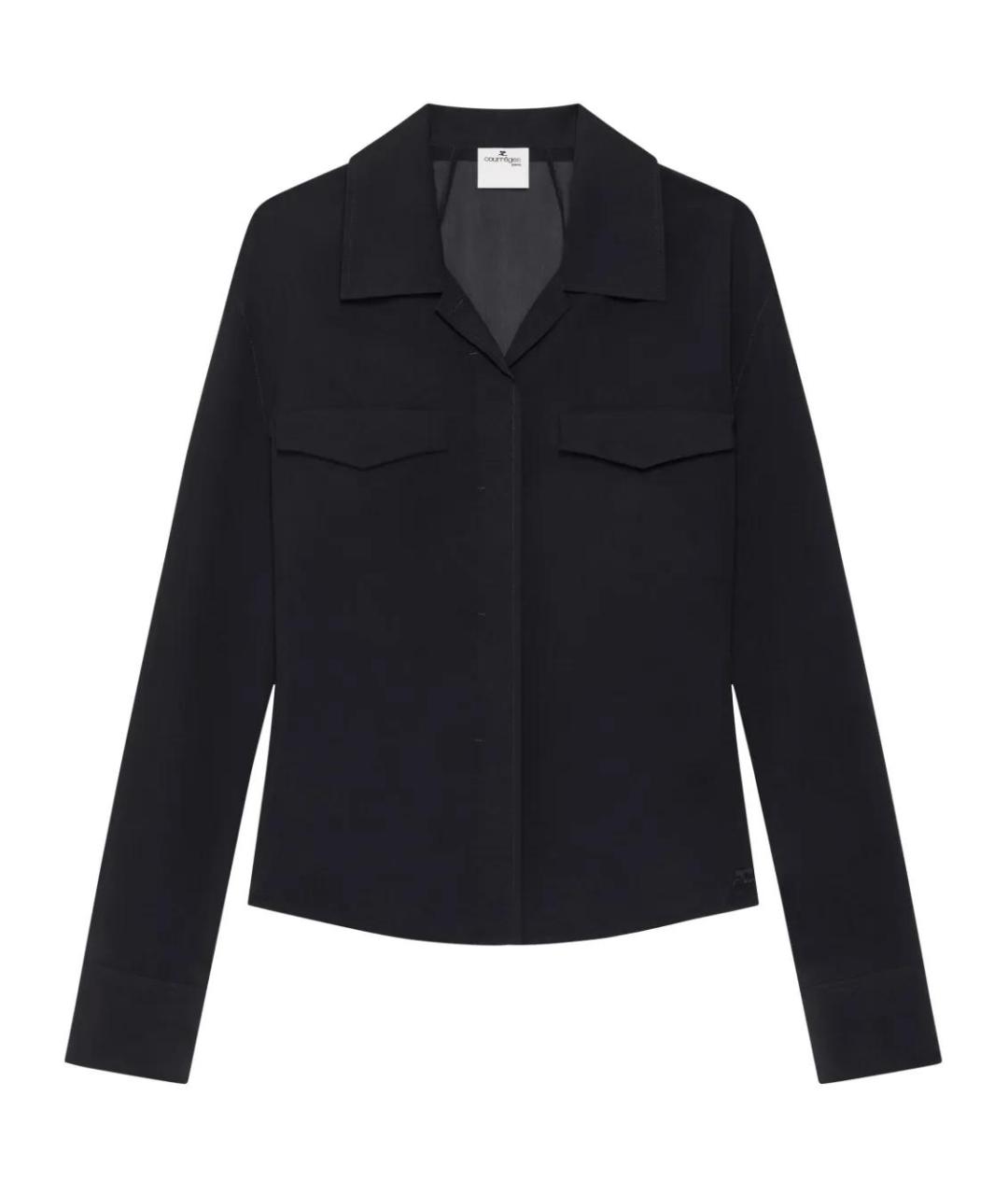 COURREGES Черная хлопковая рубашка, фото 1