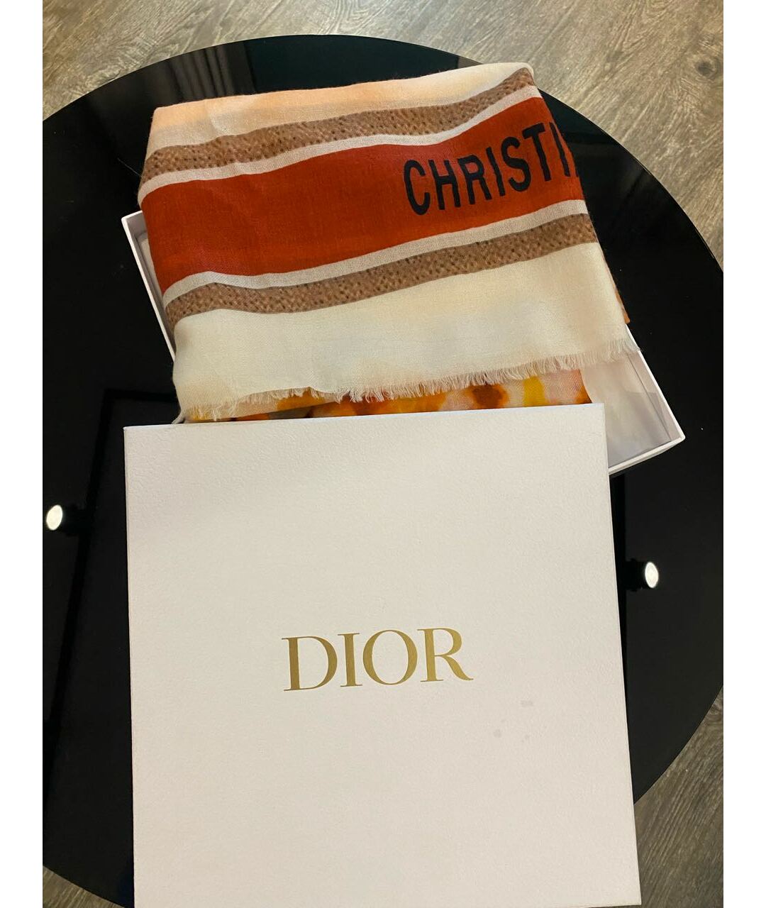CHRISTIAN DIOR PRE-OWNED Мульти кашемировый шарф, фото 3