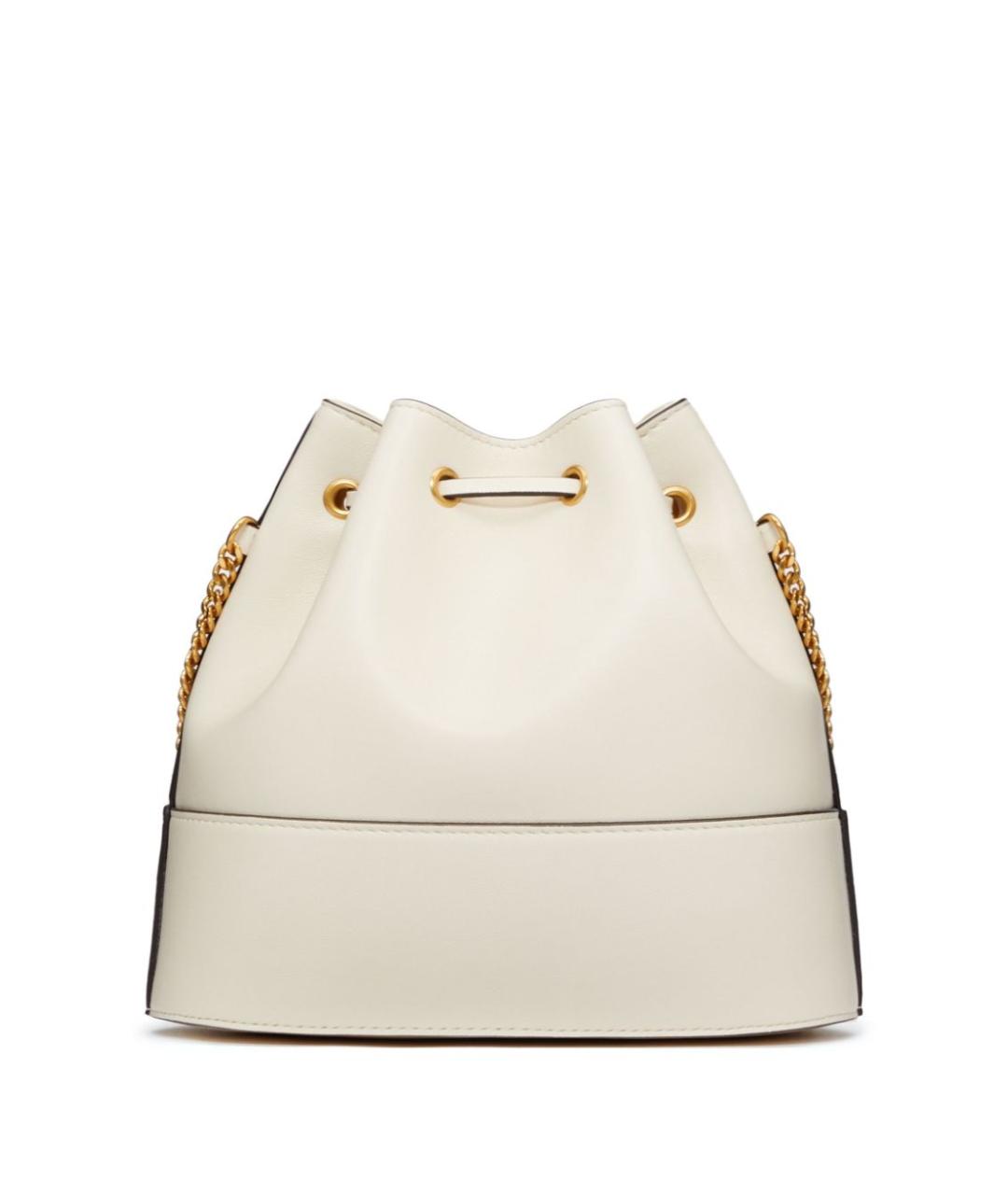 VALENTINO Белая кожаная сумка через плечо, фото 3