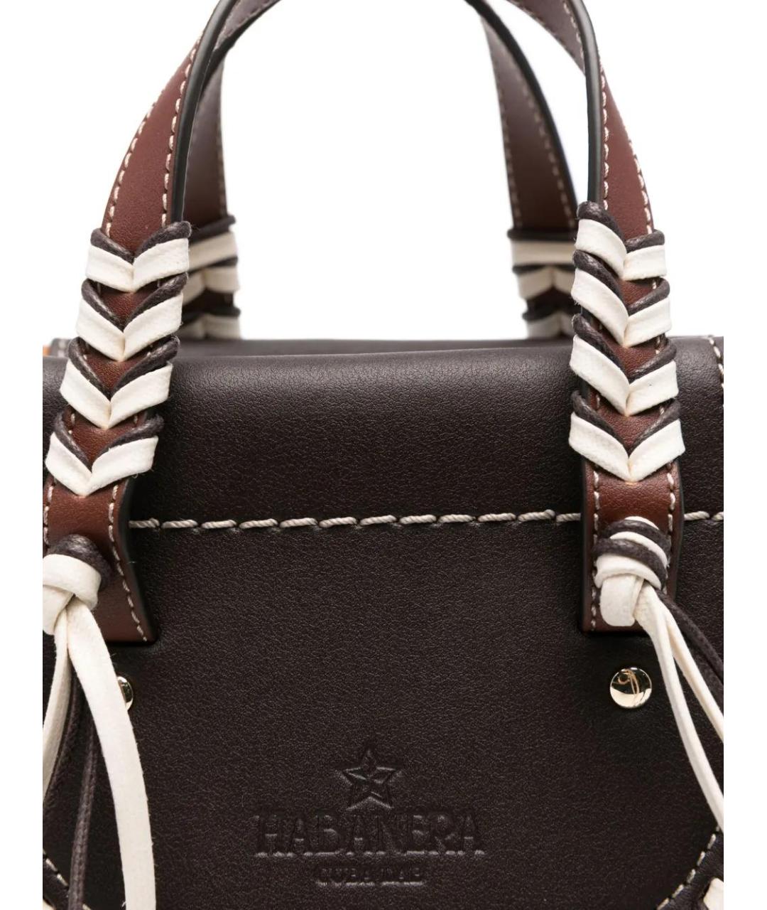 CUBA LAB Коричневая кожаная сумка с короткими ручками, фото 4