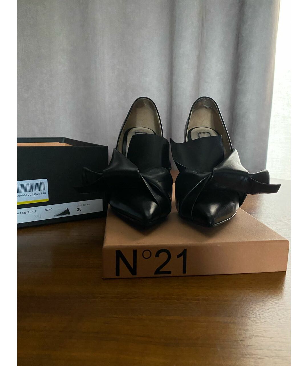 NO. 21 Черные кожаные туфли, фото 2