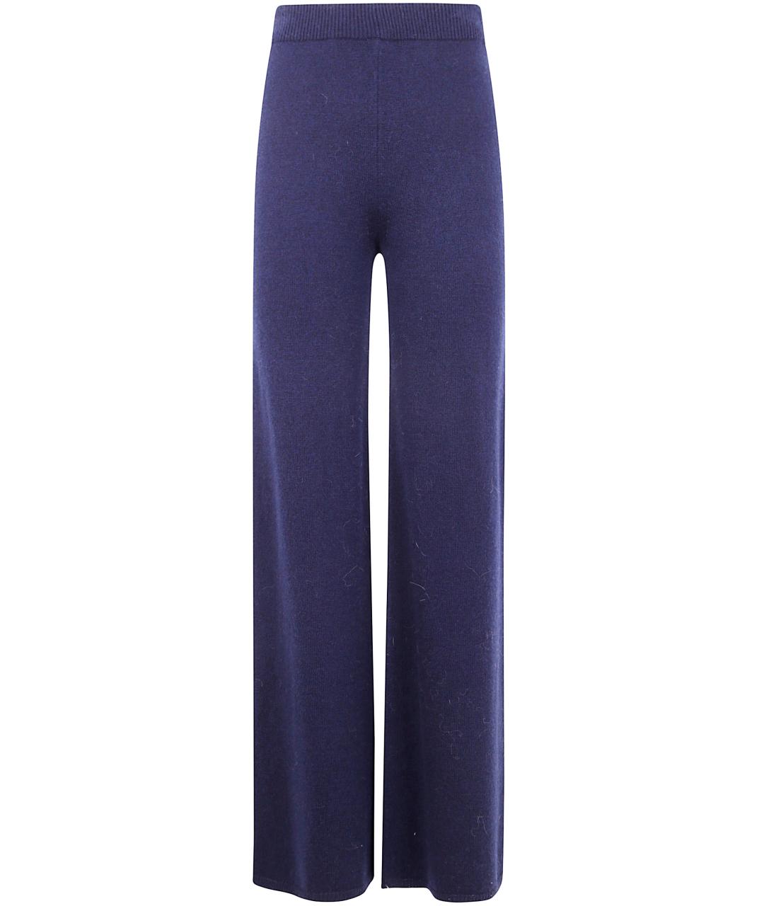 TWIN-SET Синие кашемировые прямые брюки, фото 1