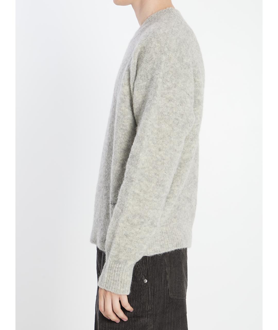 Ami Paris Серый шерстяной джемпер / свитер, фото 4