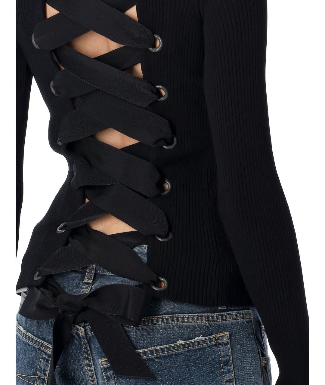 BALENCIAGA Черная вискозная водолазка, фото 4