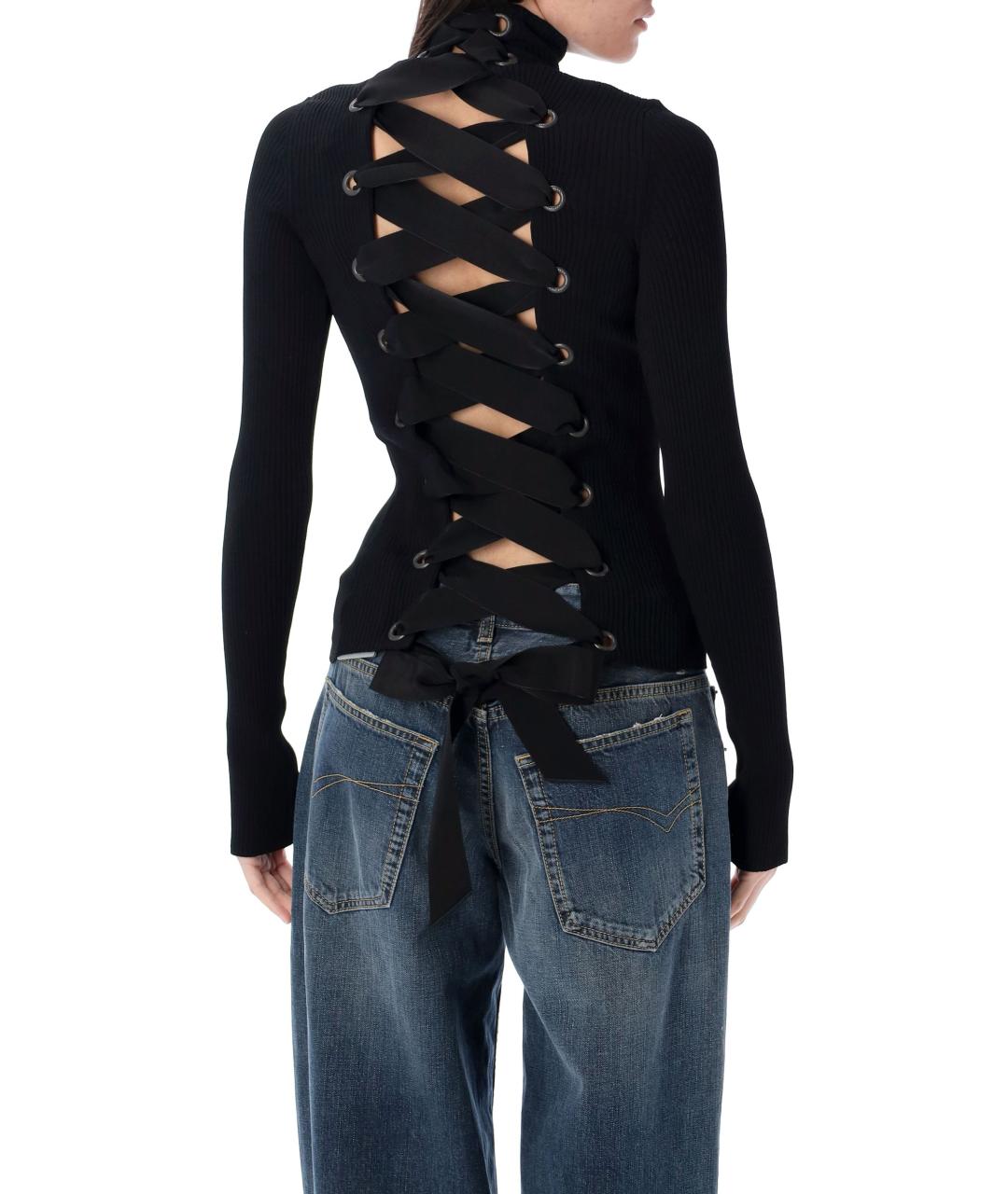 BALENCIAGA Черная вискозная водолазка, фото 3