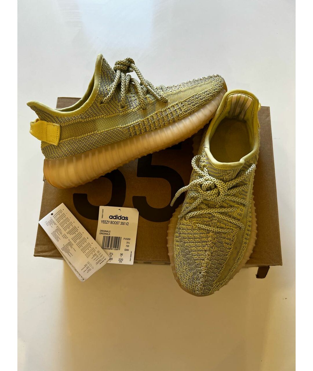 ADIDAS YEEZY Салатовые кроссовки, фото 5