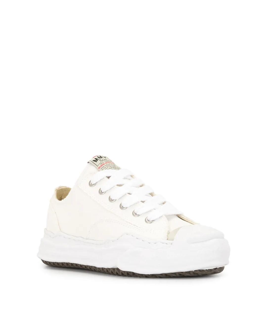 MAISON MIHARA YASUHIRO Белые текстильные кроссовки, фото 4