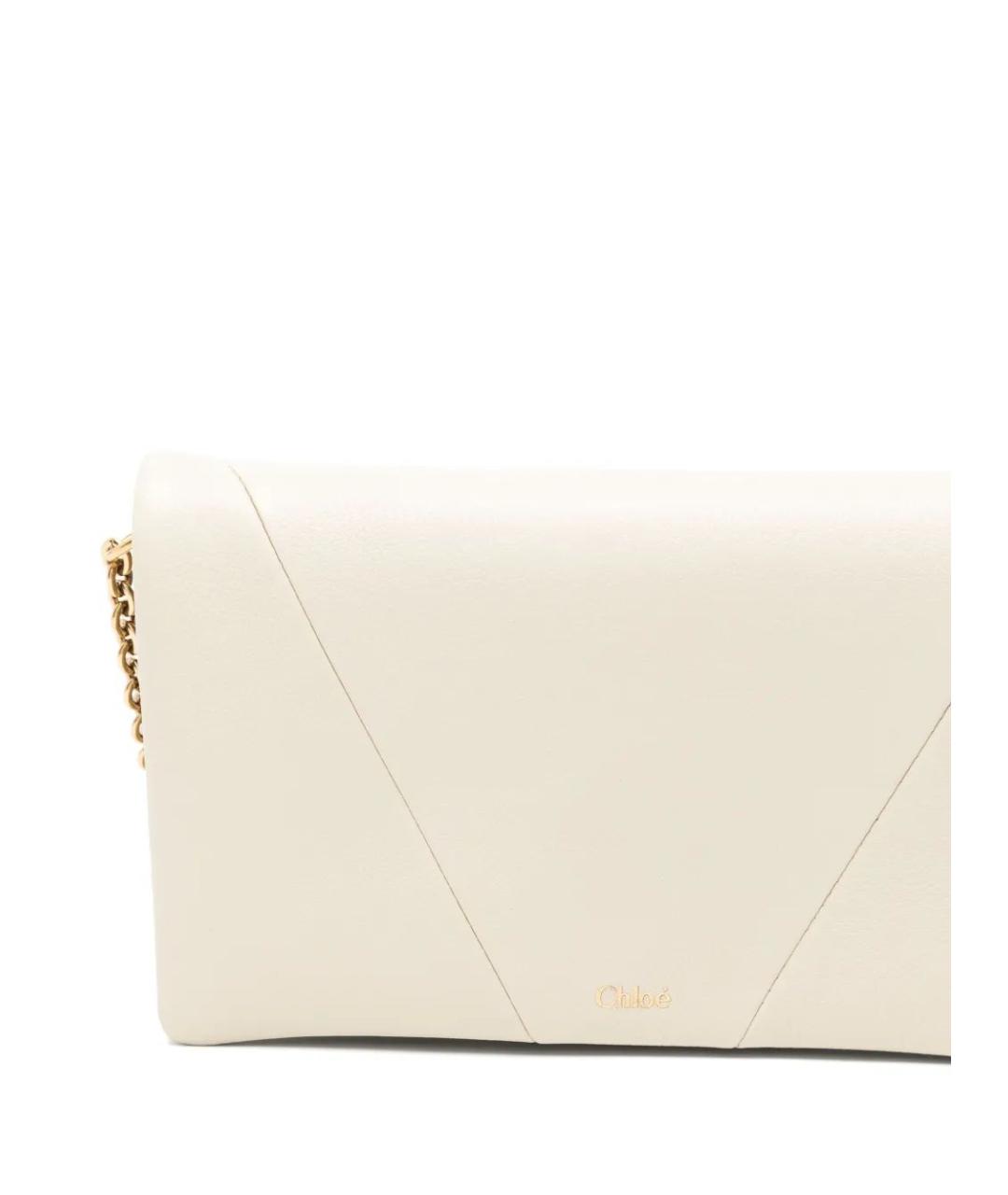 CHLOE Бежевый кожаный кошелек, фото 5