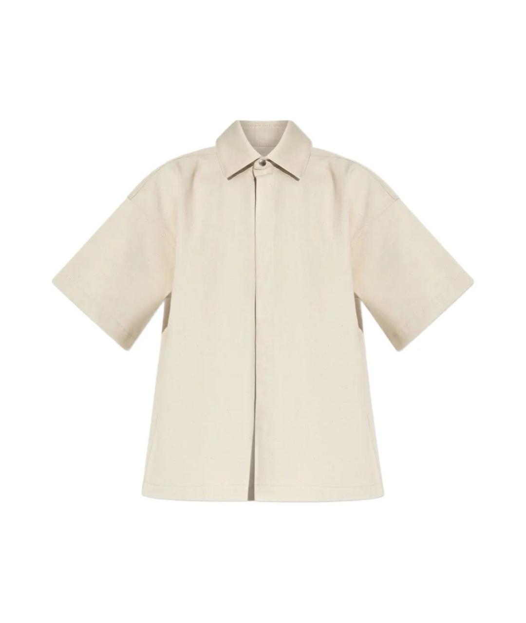 JIL SANDER Бежевая хлопковая рубашка, фото 1