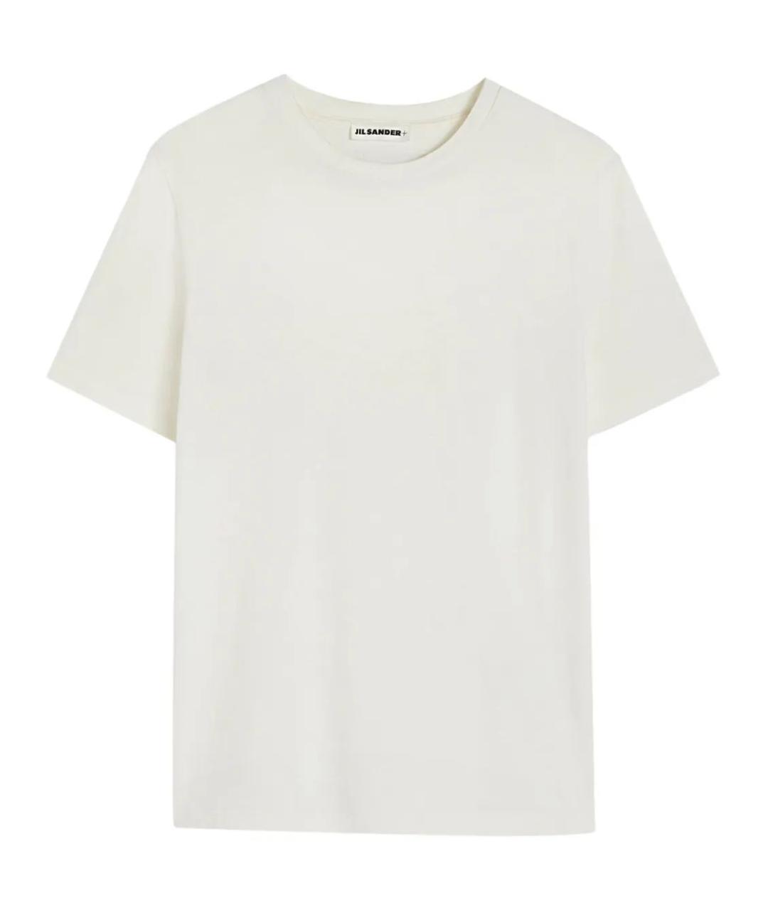 JIL SANDER Белая хлопковая футболка, фото 1