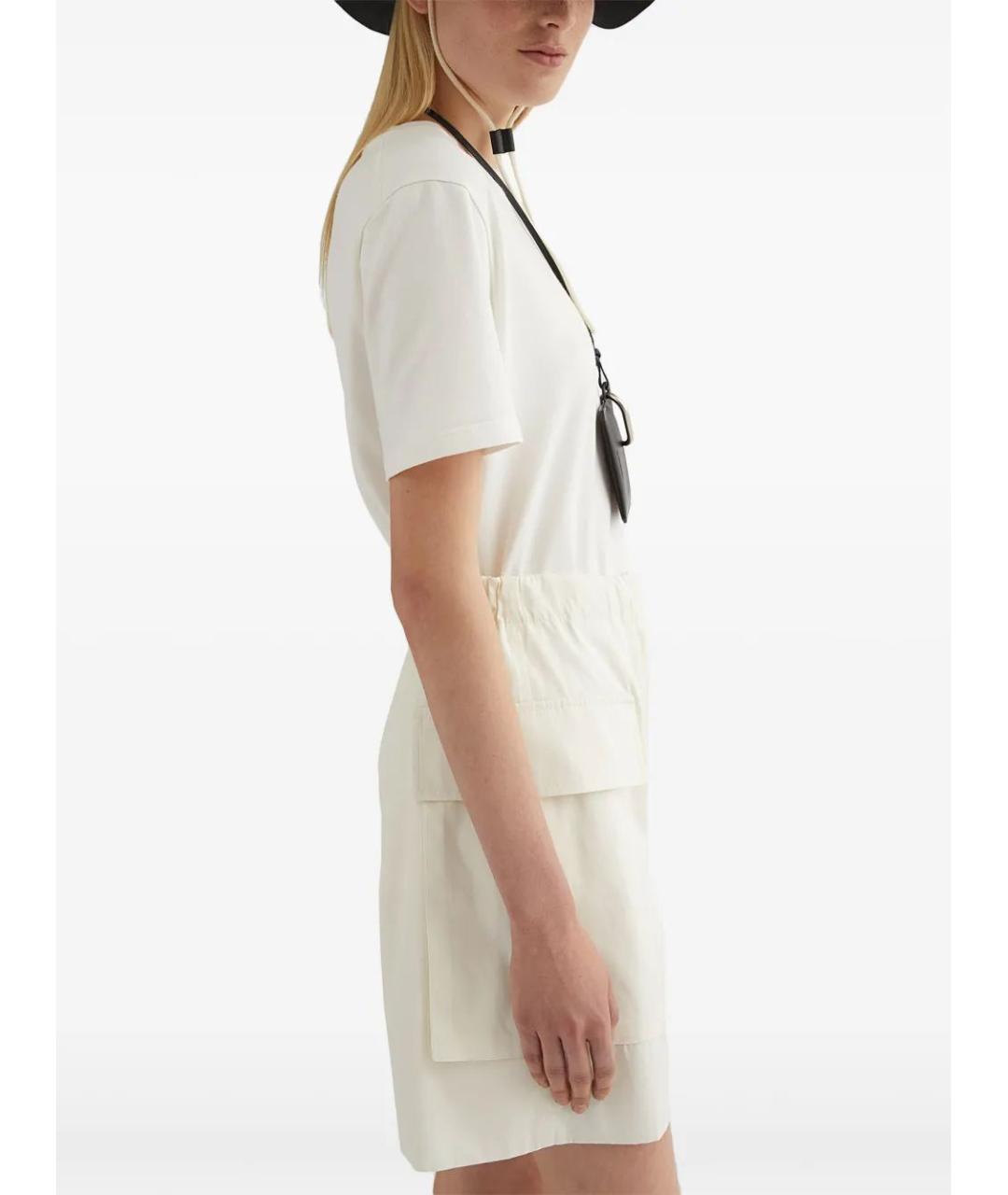 JIL SANDER Белая хлопковая футболка, фото 2