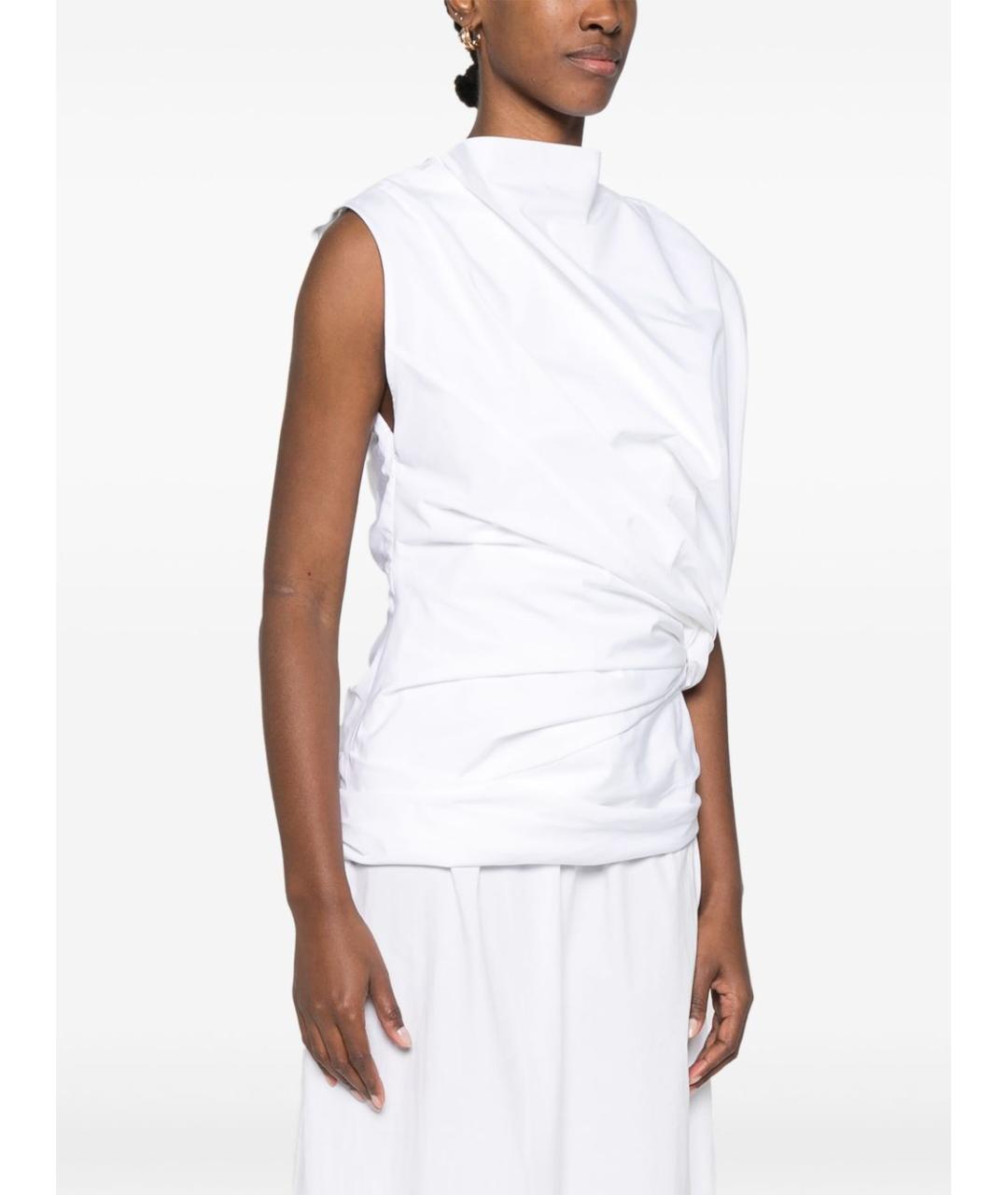JIL SANDER Белая хлопковая майка, фото 5
