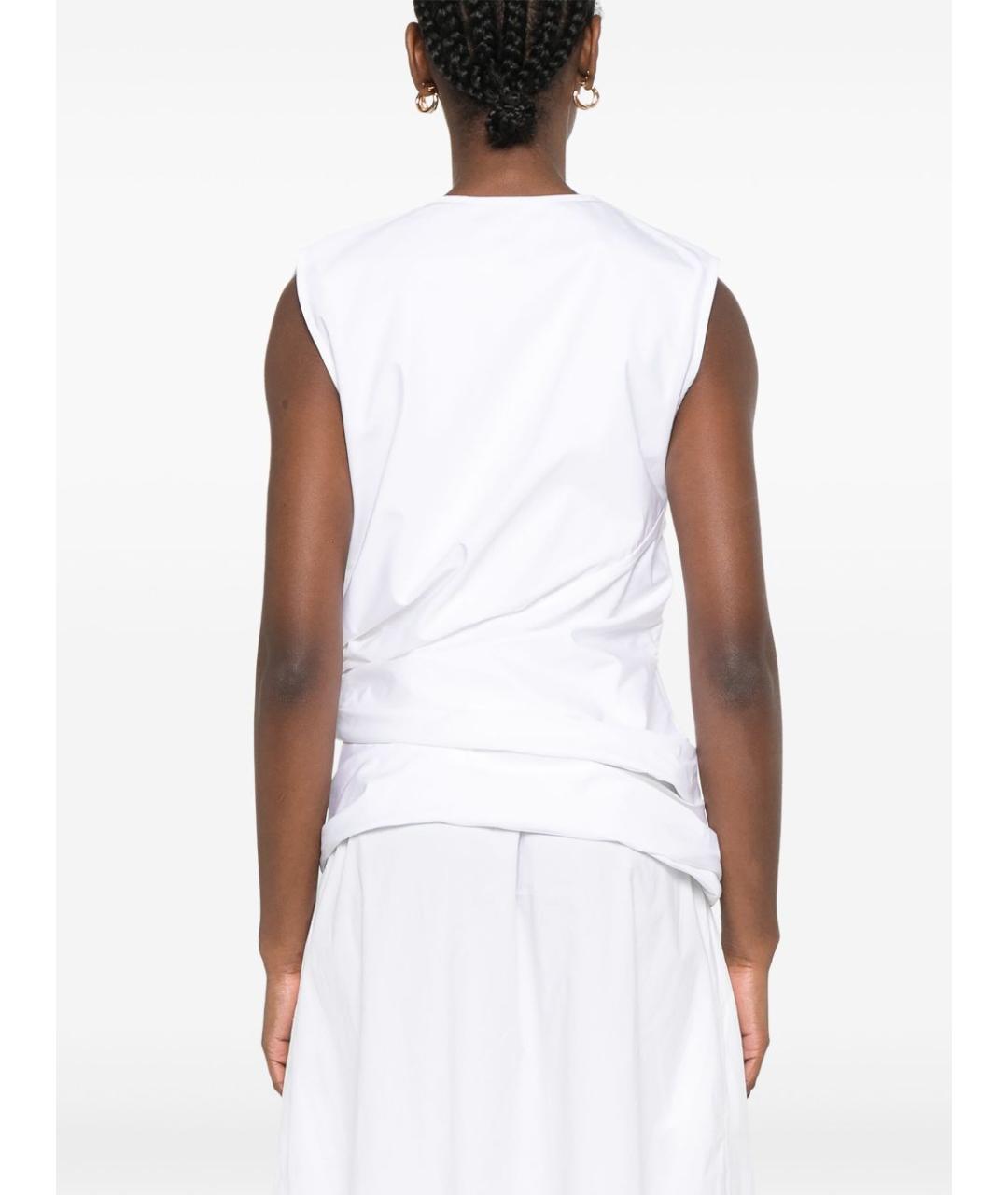 JIL SANDER Белая хлопковая майка, фото 3