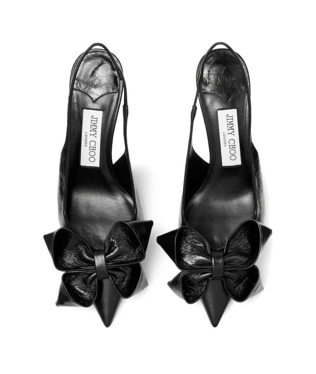 JIMMY CHOO Черные кожаные туфли, фото 2