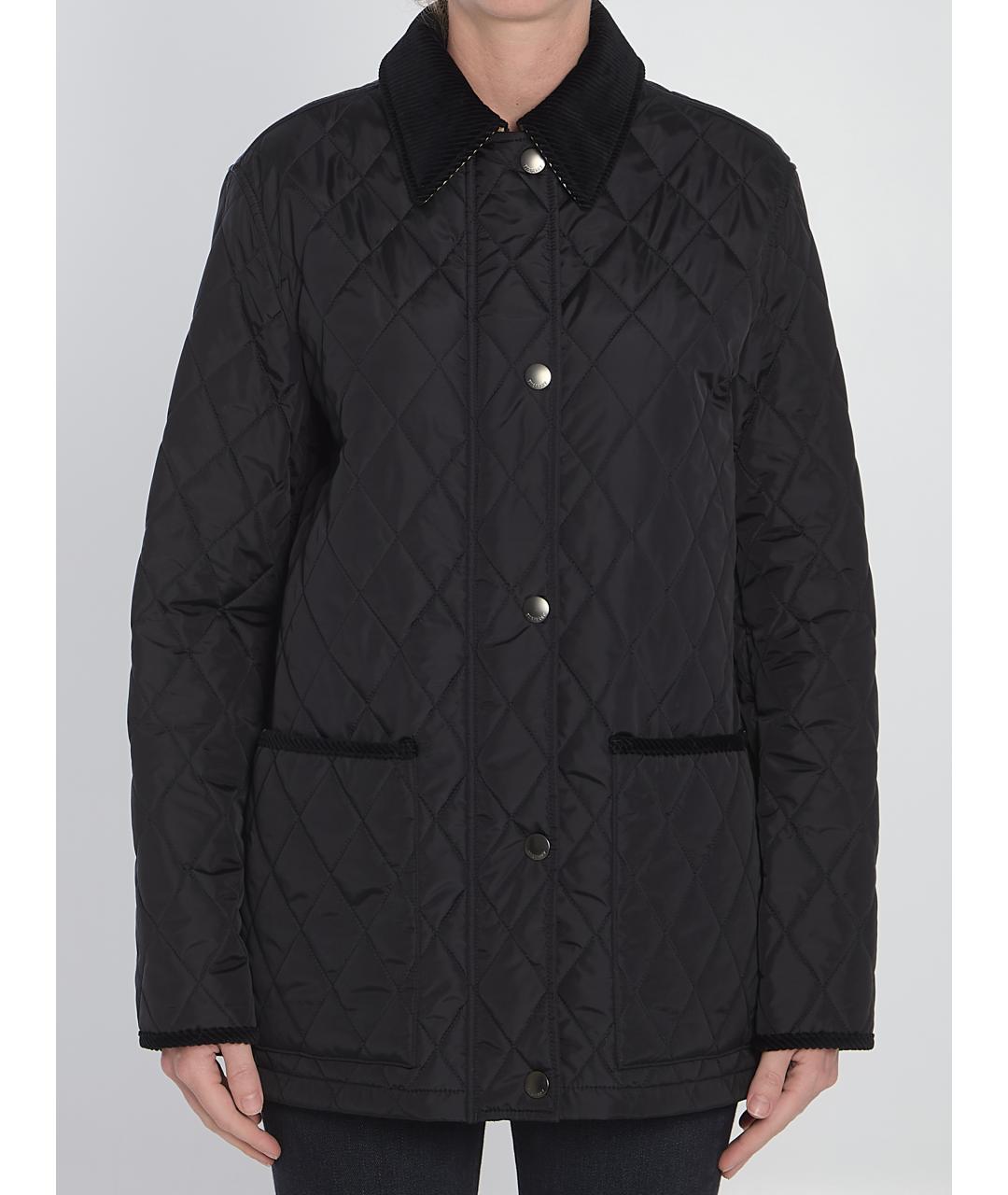 BURBERRY Черная полиэстеровая куртка, фото 2