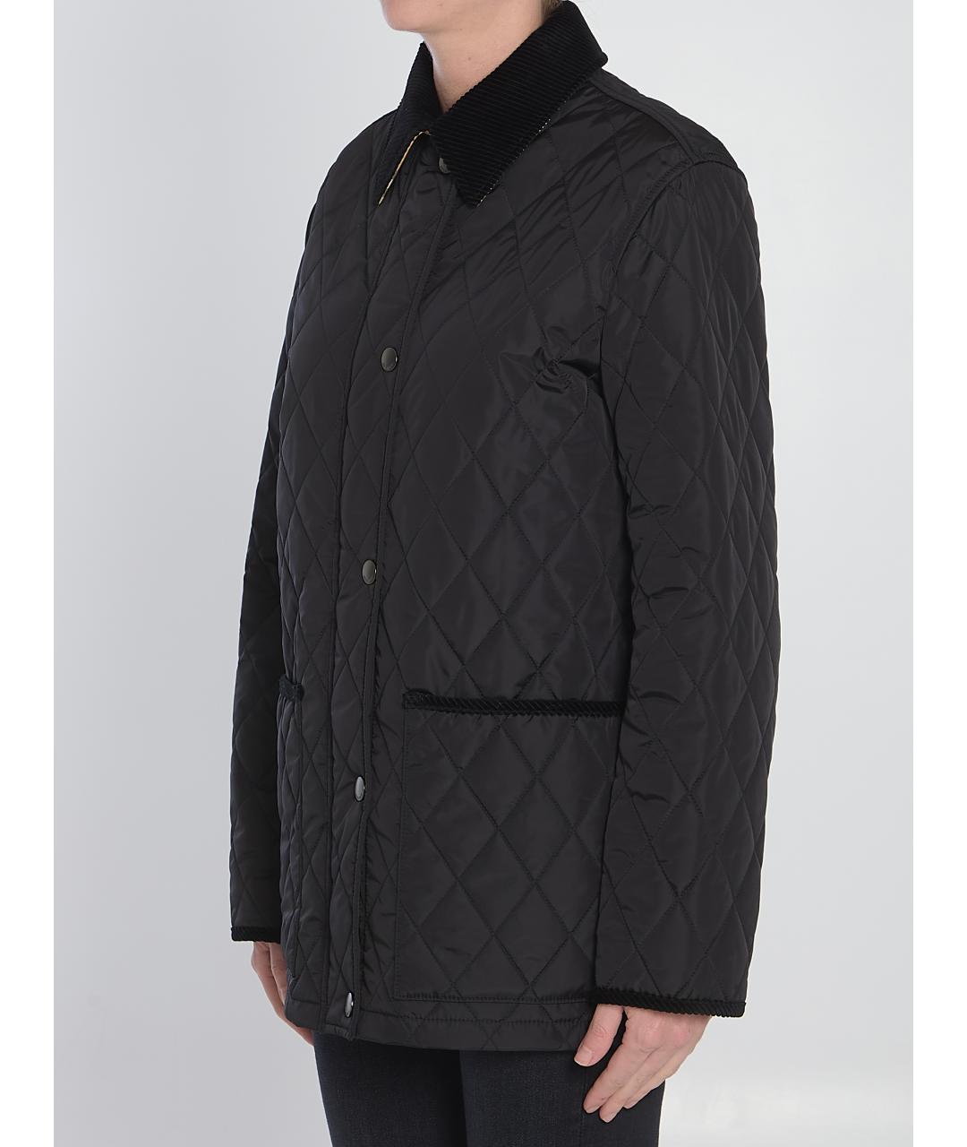 BURBERRY Черная полиэстеровая куртка, фото 3