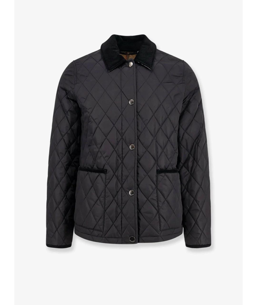 BURBERRY Черная полиэстеровая куртка, фото 6