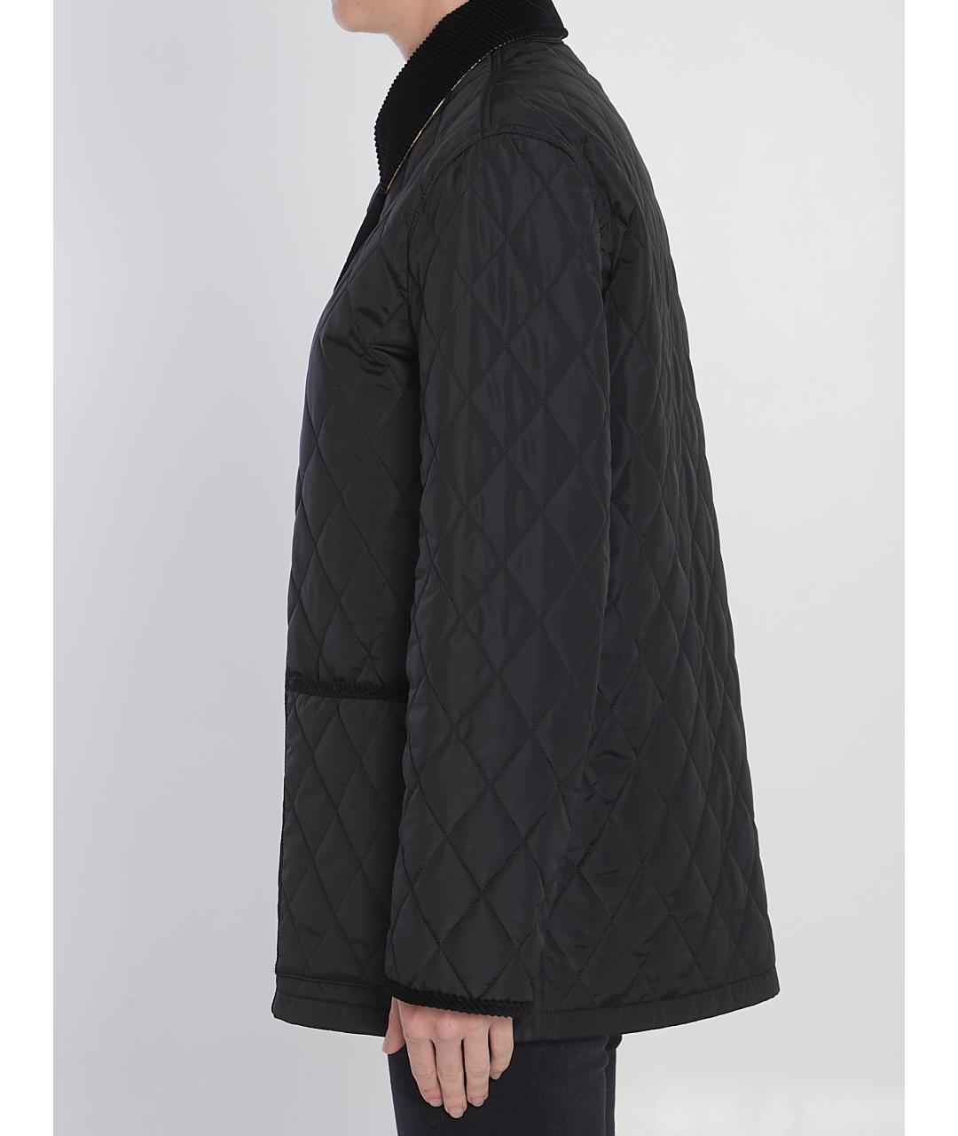 BURBERRY Черная полиэстеровая куртка, фото 4