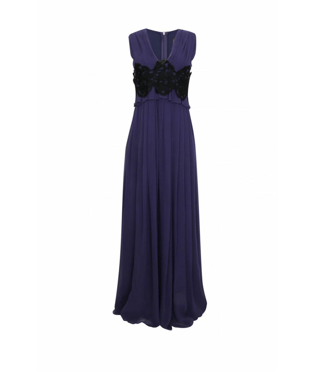 MAX MARA Фиолетовое шелковое вечернее платье, фото 1