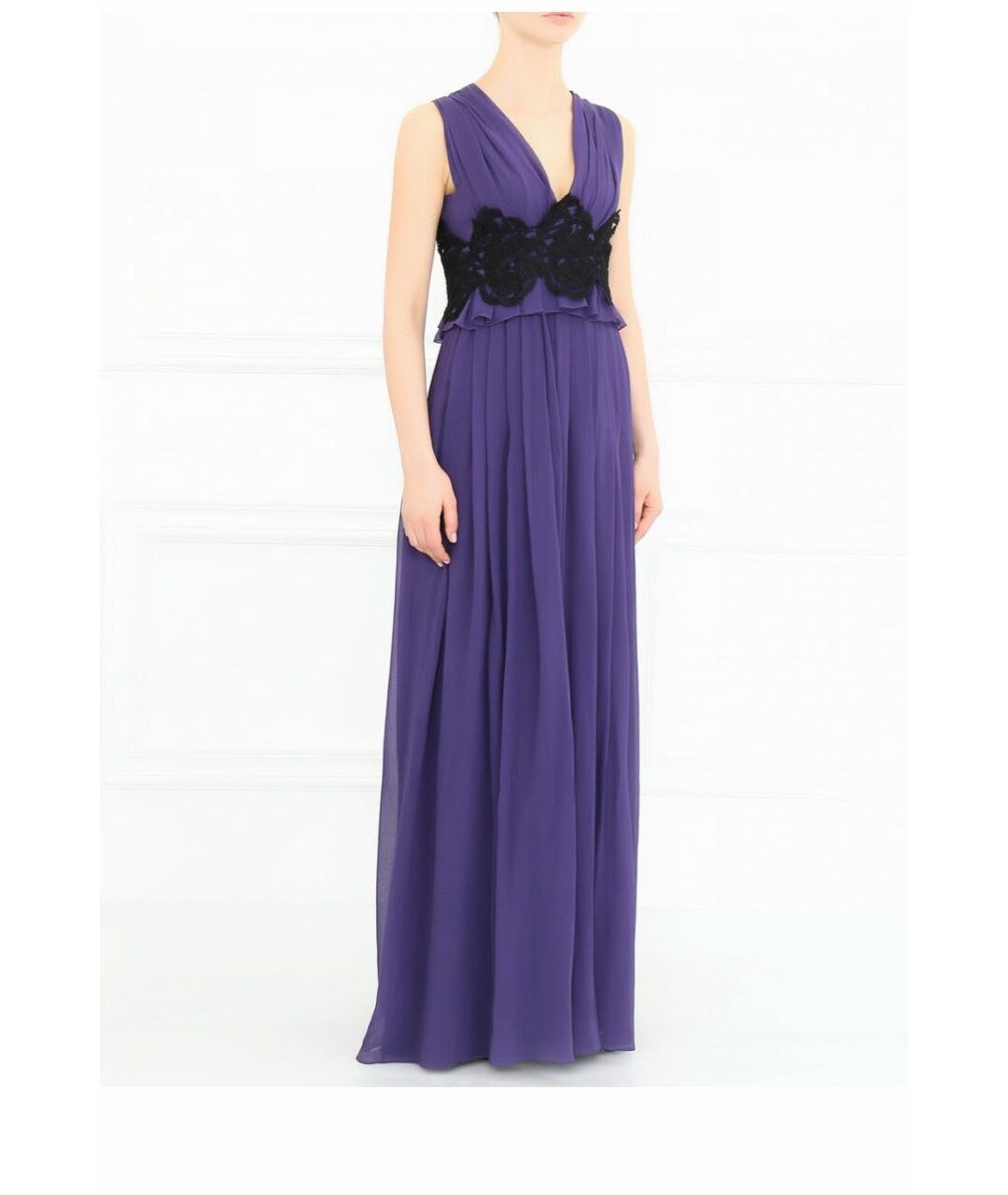 MAX MARA Фиолетовое шелковое вечернее платье, фото 2