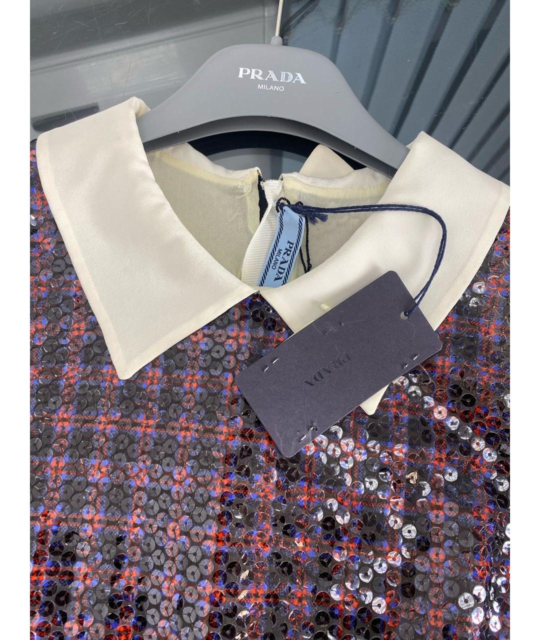 PRADA Мульти шелковая блузы, фото 3