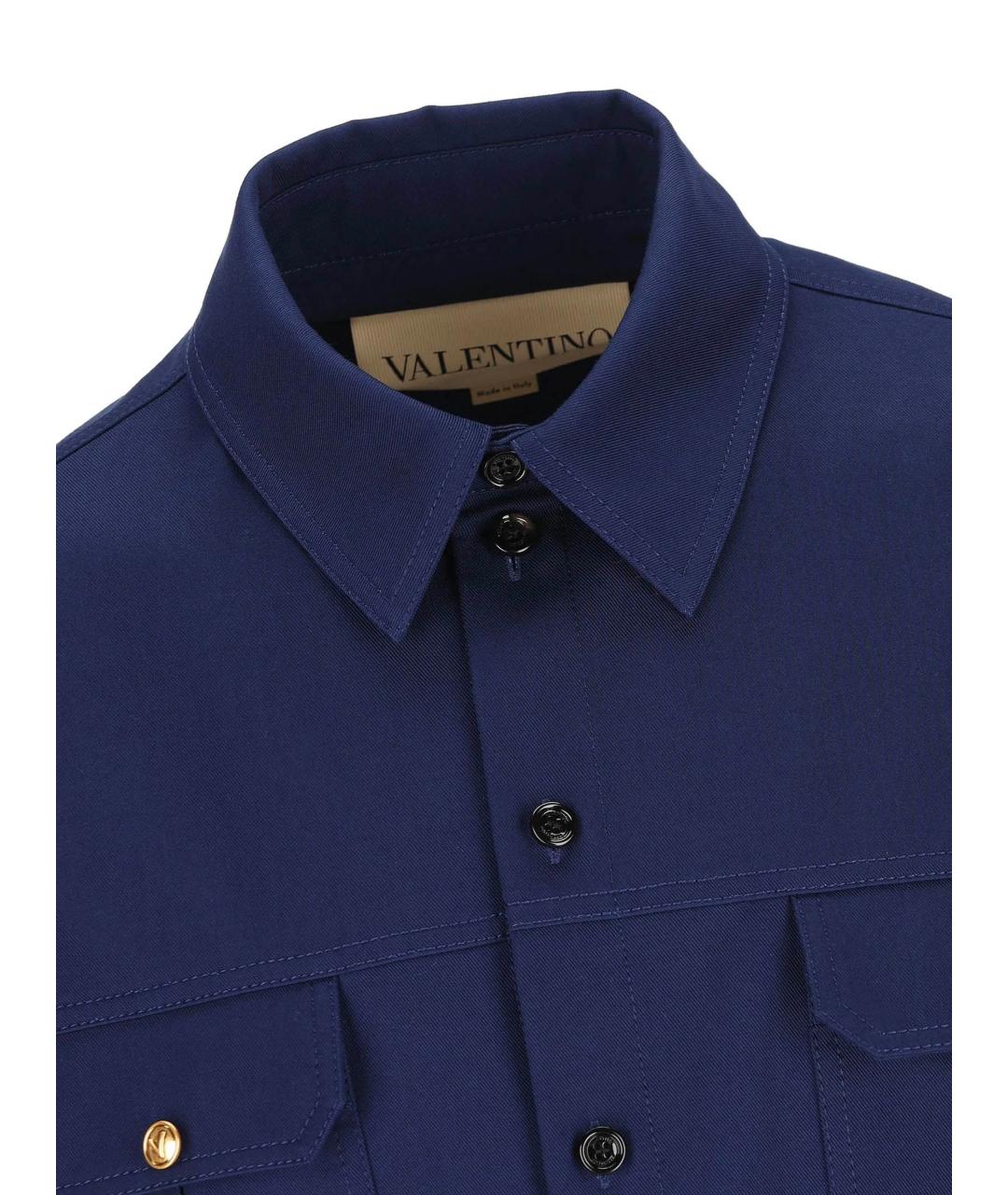 VALENTINO Синяя хлопковая куртка, фото 4