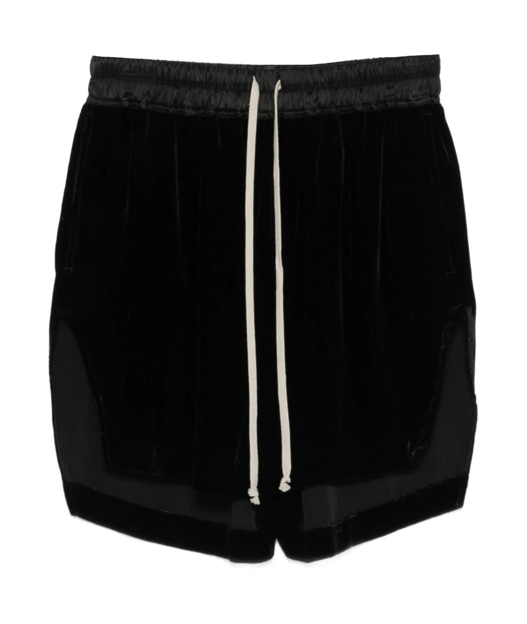 RICK OWENS Черные вискозные шорты, фото 1