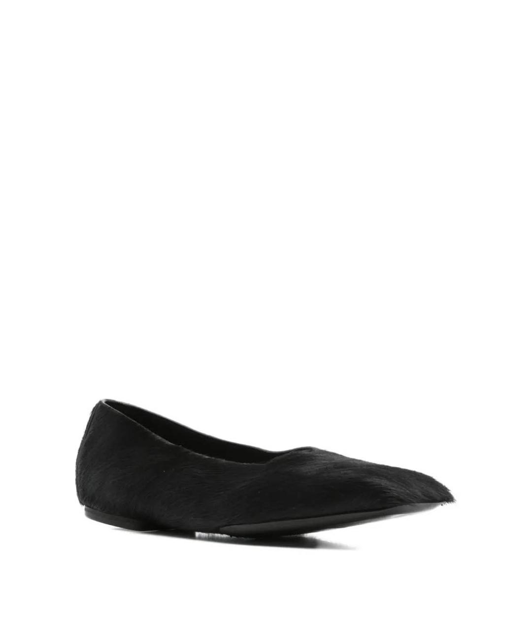 RICK OWENS Черные кожаные балетки, фото 2