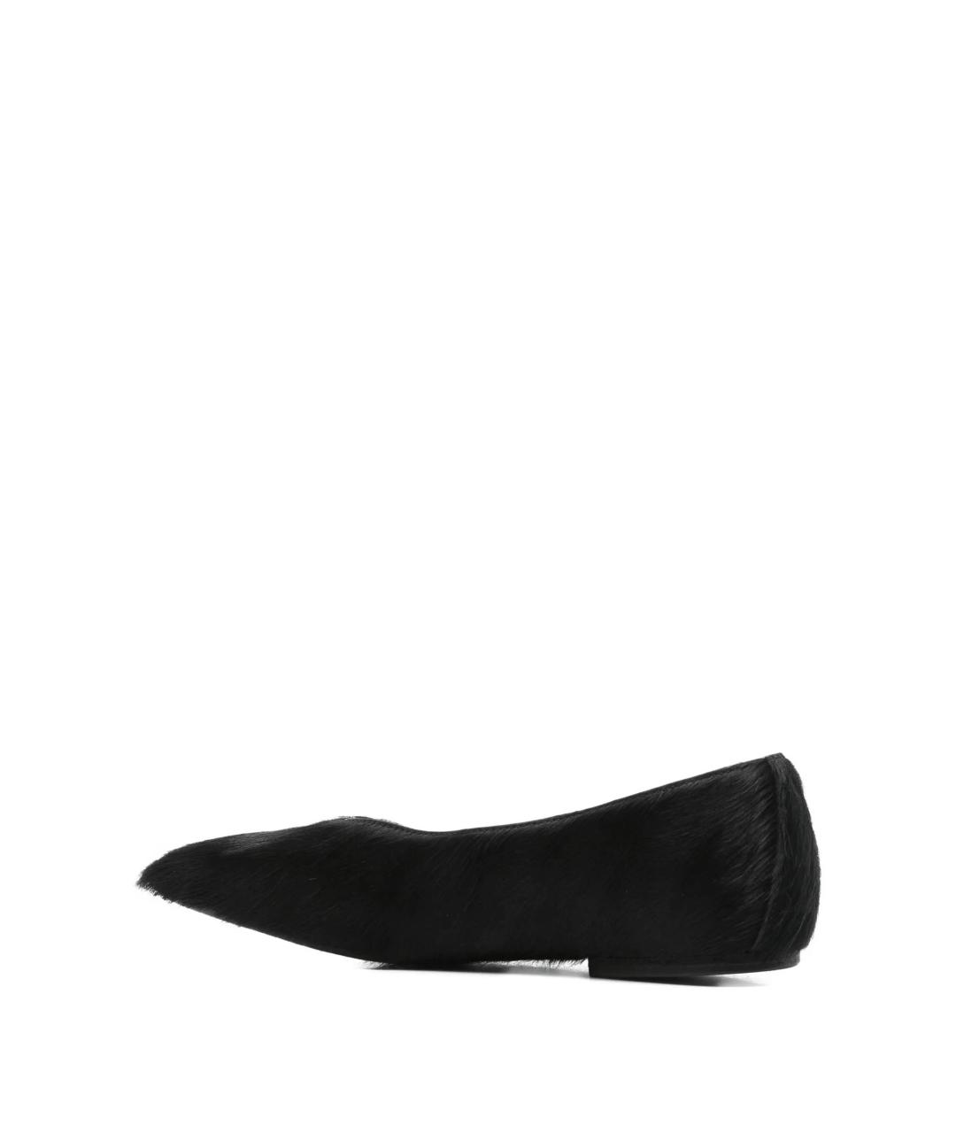 RICK OWENS Черные кожаные балетки, фото 3