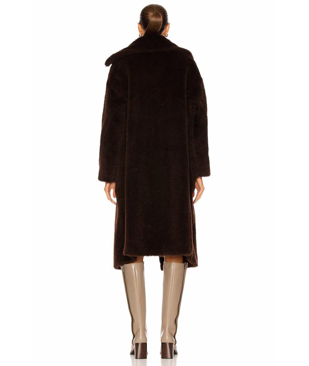 MAX MARA Коричневая шерстяная шуба, фото 6