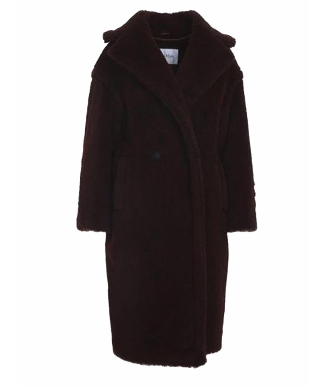 MAX MARA Коричневая шерстяная шуба, фото 1