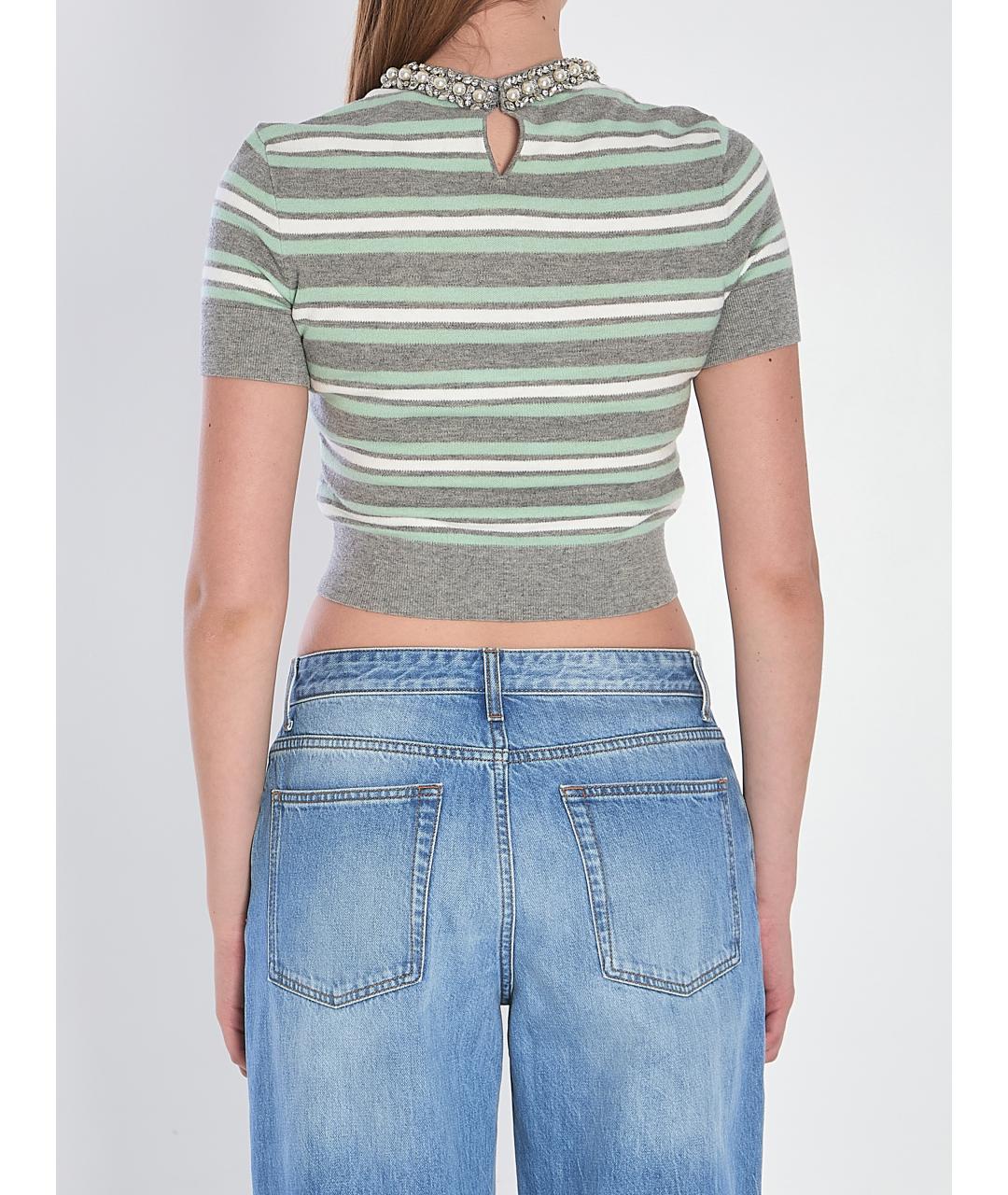 SELF-PORTRAIT Мульти шерстяная футболка, фото 5