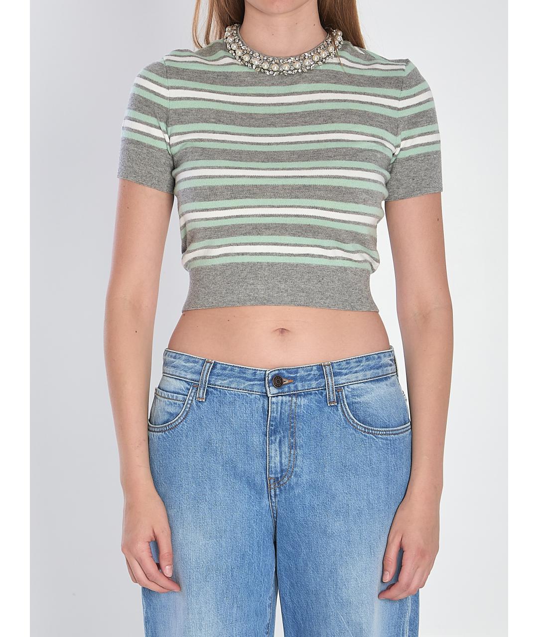 SELF-PORTRAIT Мульти шерстяная футболка, фото 2