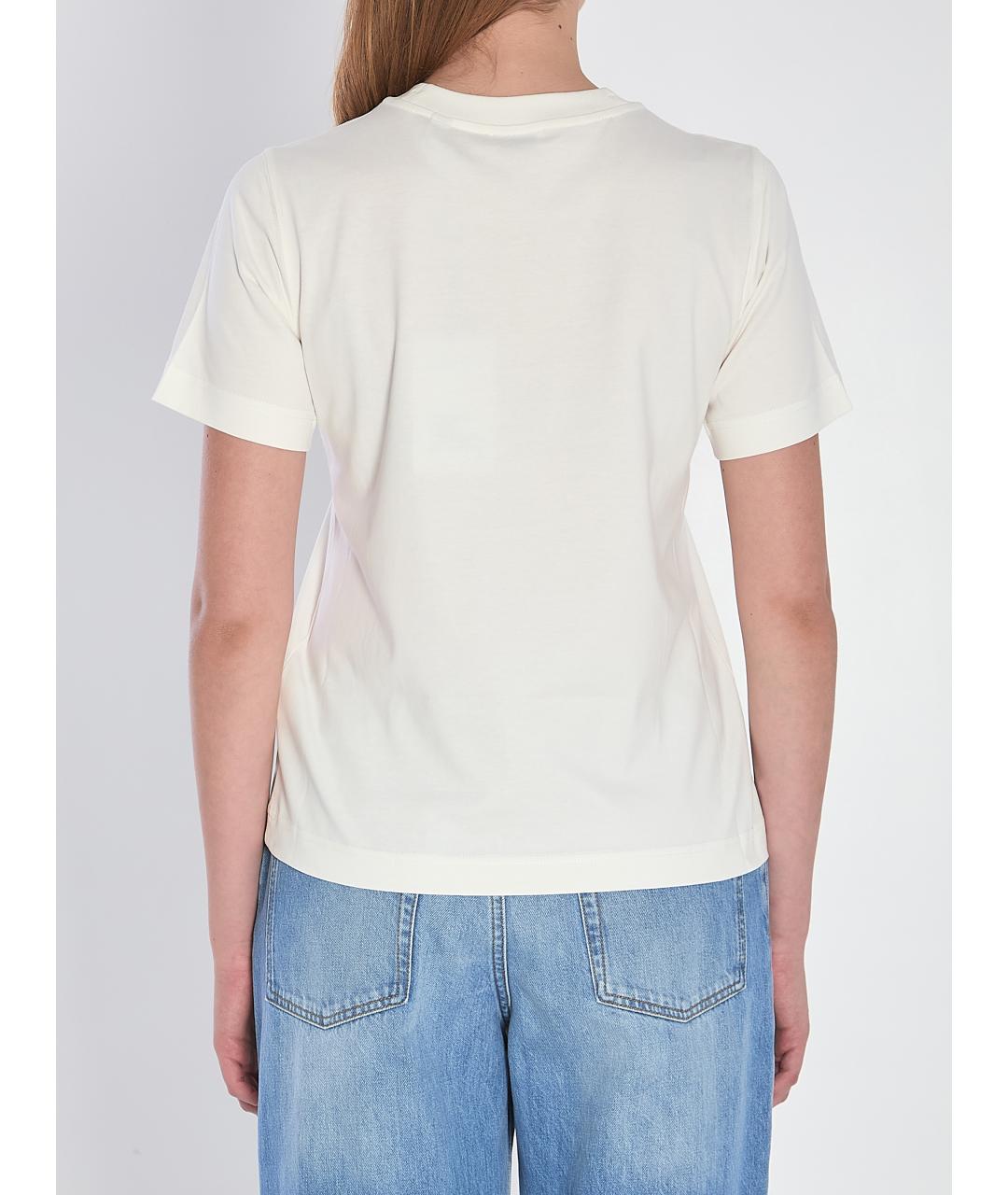 BURBERRY Белая хлопковая футболка, фото 5