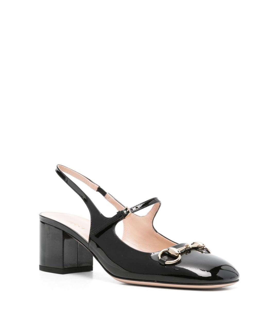 GUCCI Черные кожаные туфли, фото 2