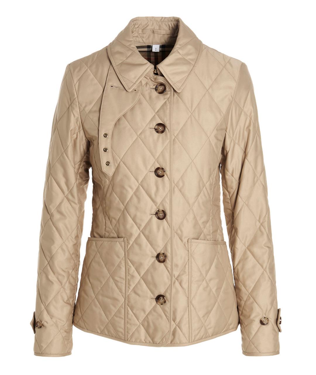 BURBERRY Бежевая полиэстеровая куртка, фото 1