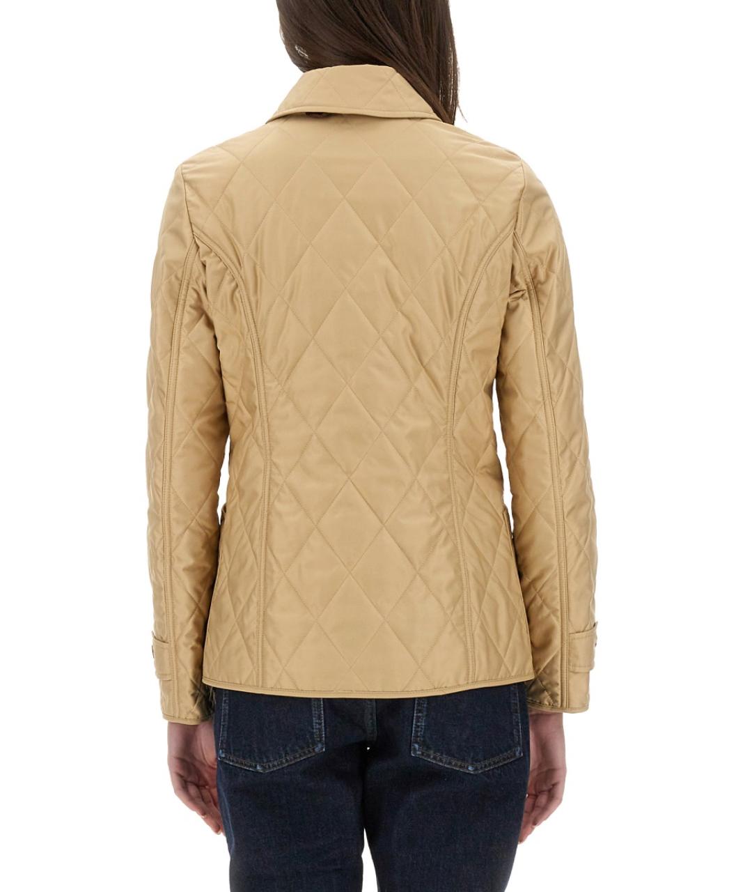 BURBERRY Бежевая полиэстеровая куртка, фото 4