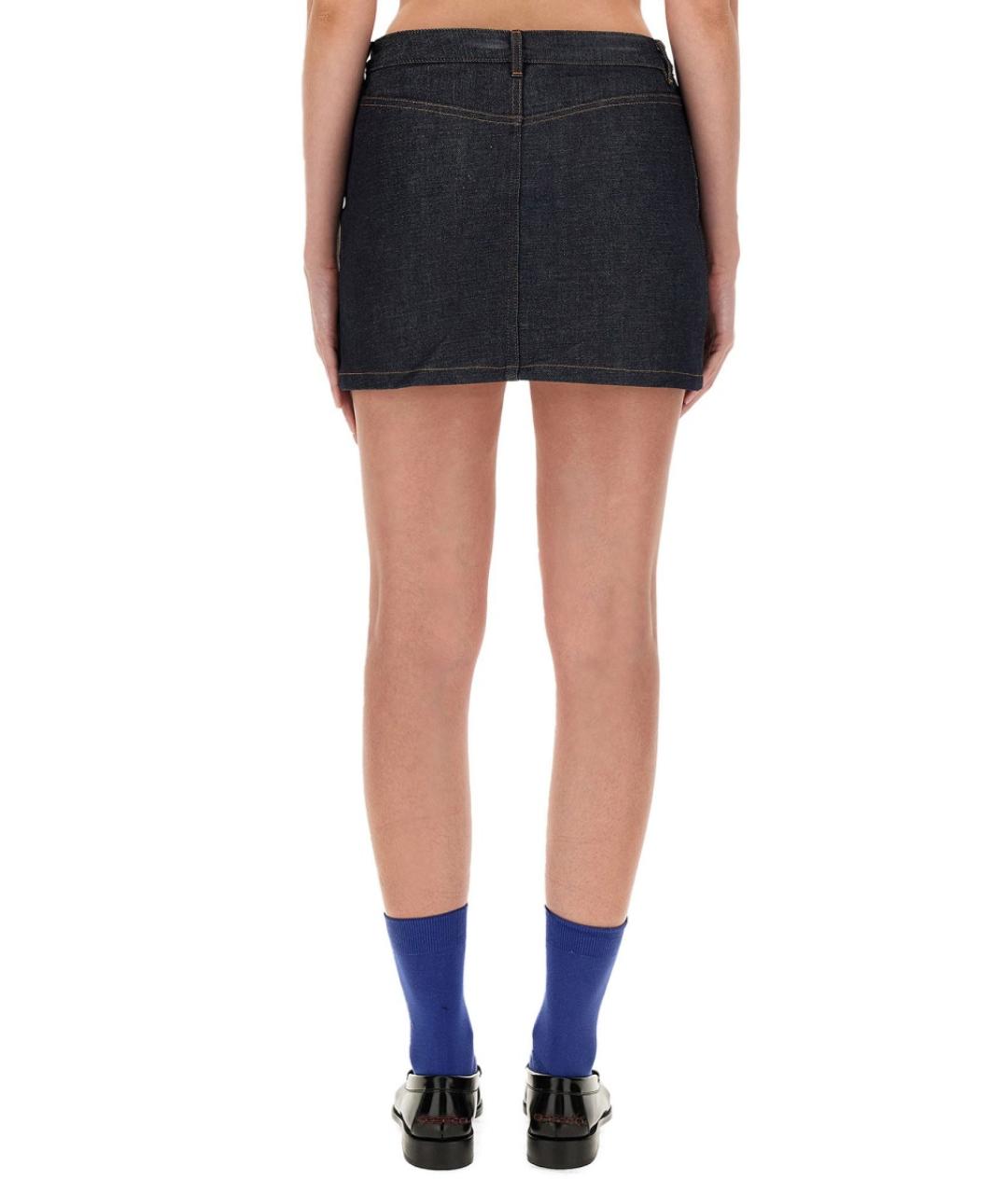 A.P.C. Синяя хлопковая юбка мини, фото 4