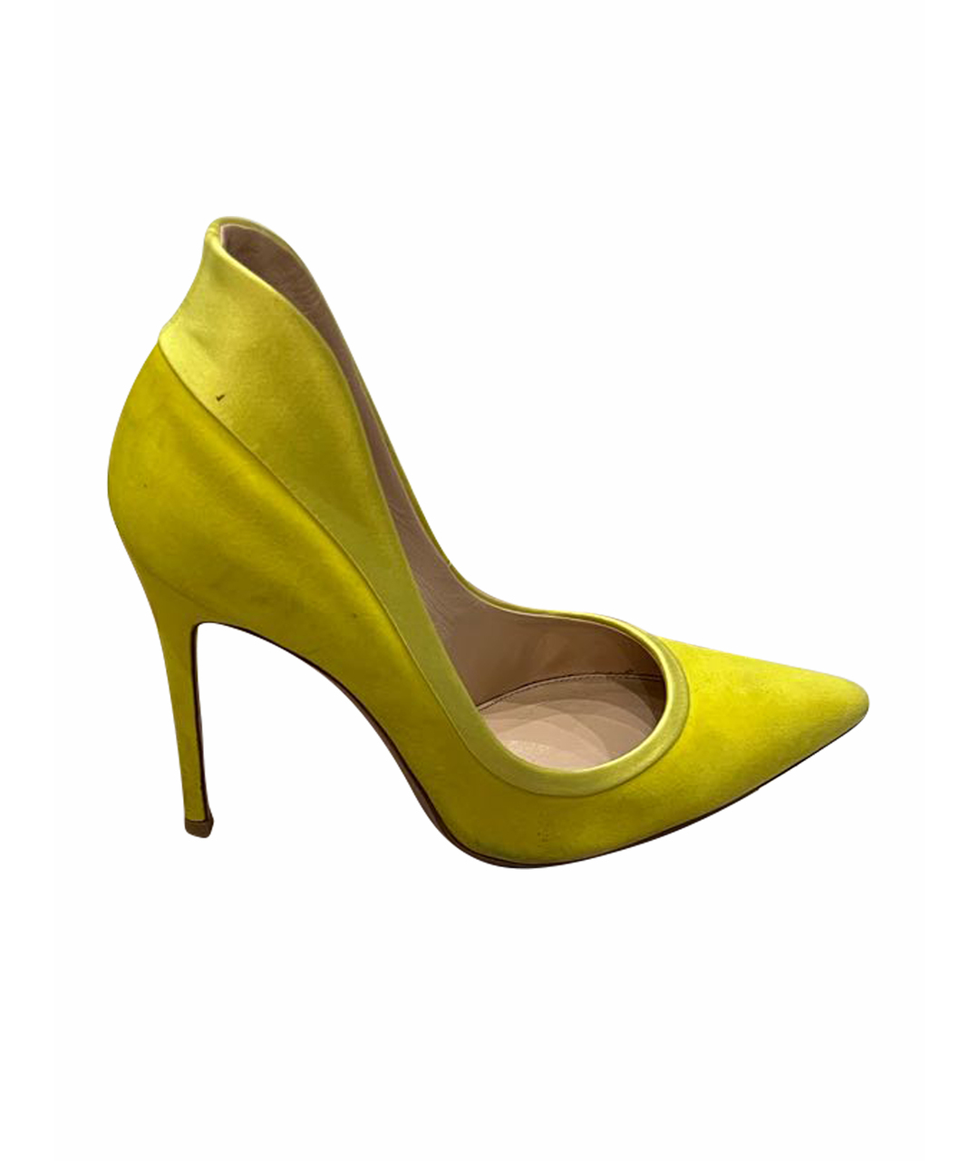 GIANVITO ROSSI Желтые замшевые туфли, фото 1