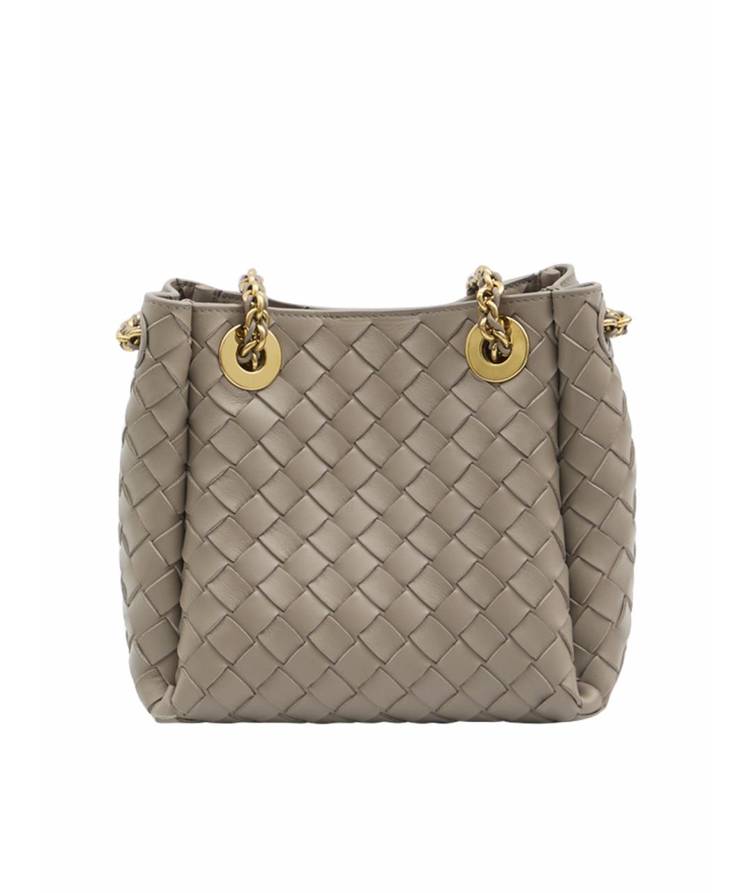 BOTTEGA VENETA Бежевая кожаная сумка тоут, фото 1