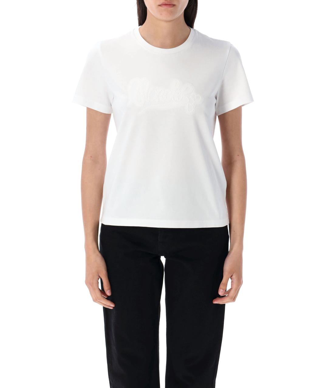 MONCLER Белая хлопковая футболка, фото 3