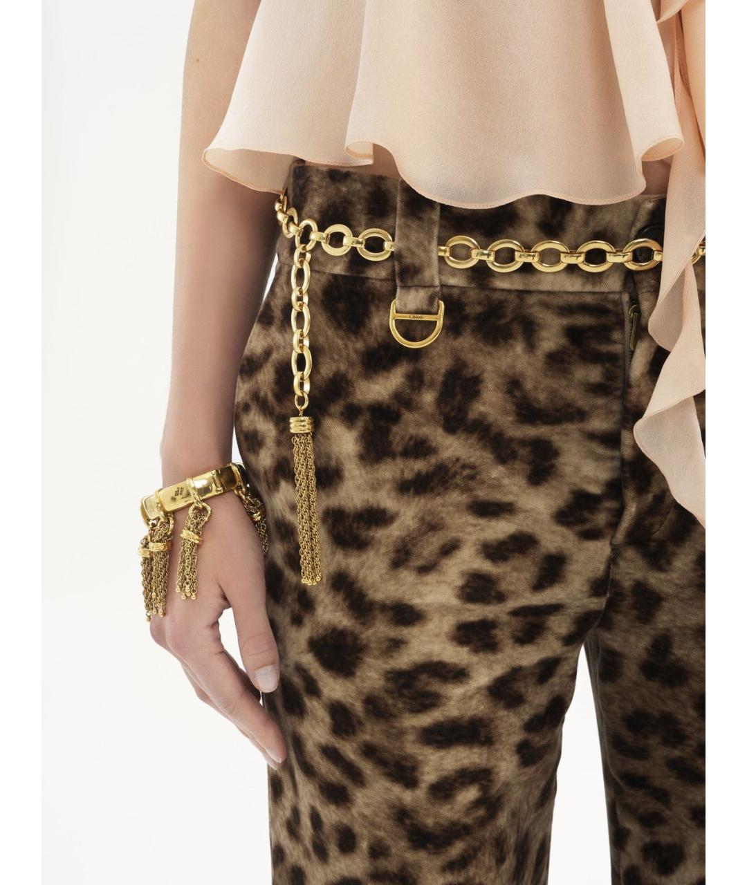 CHLOE Мульти хлопковые прямые брюки, фото 5