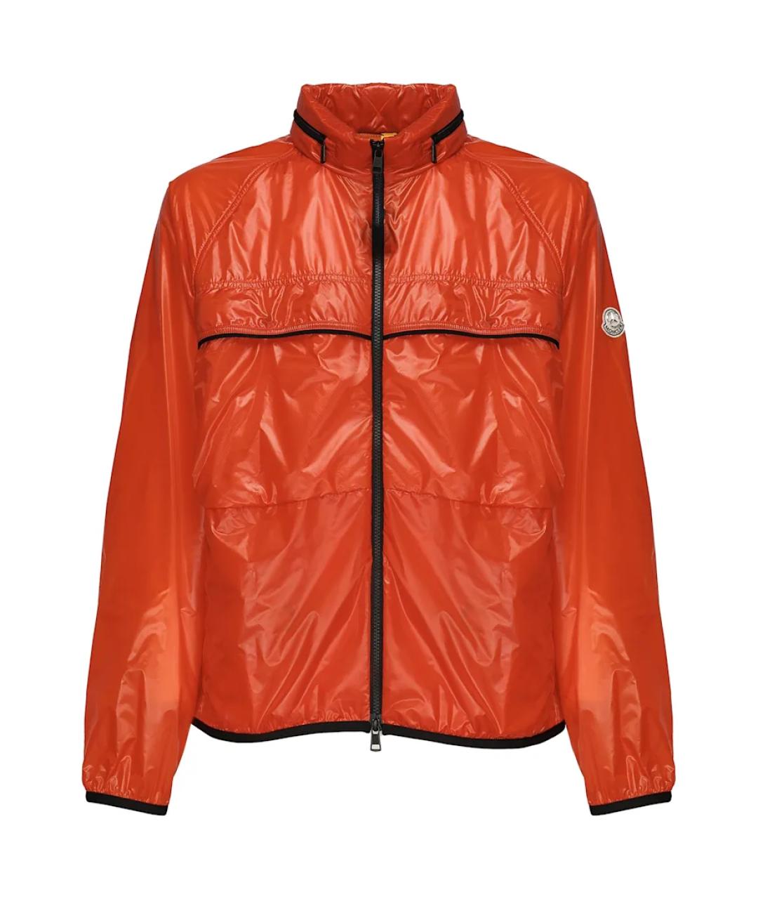 MONCLER Оранжевая полиамидовая куртка, фото 1