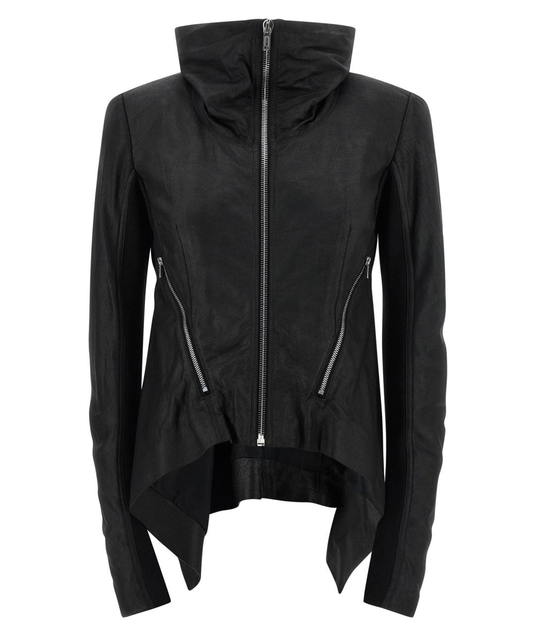 RICK OWENS Черная кожаная куртка, фото 1
