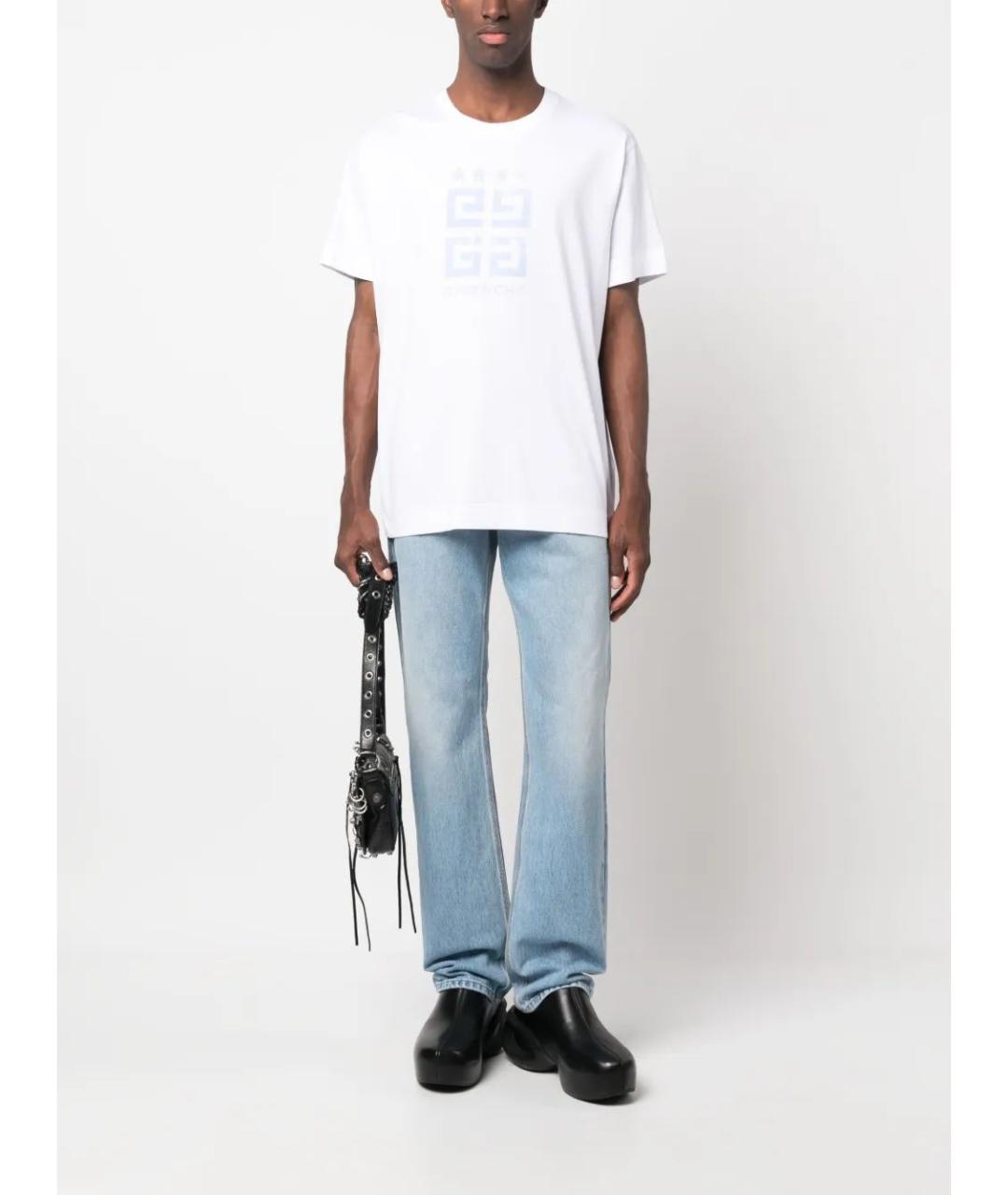 GIVENCHY Голубые хлопковые прямые джинсы, фото 3