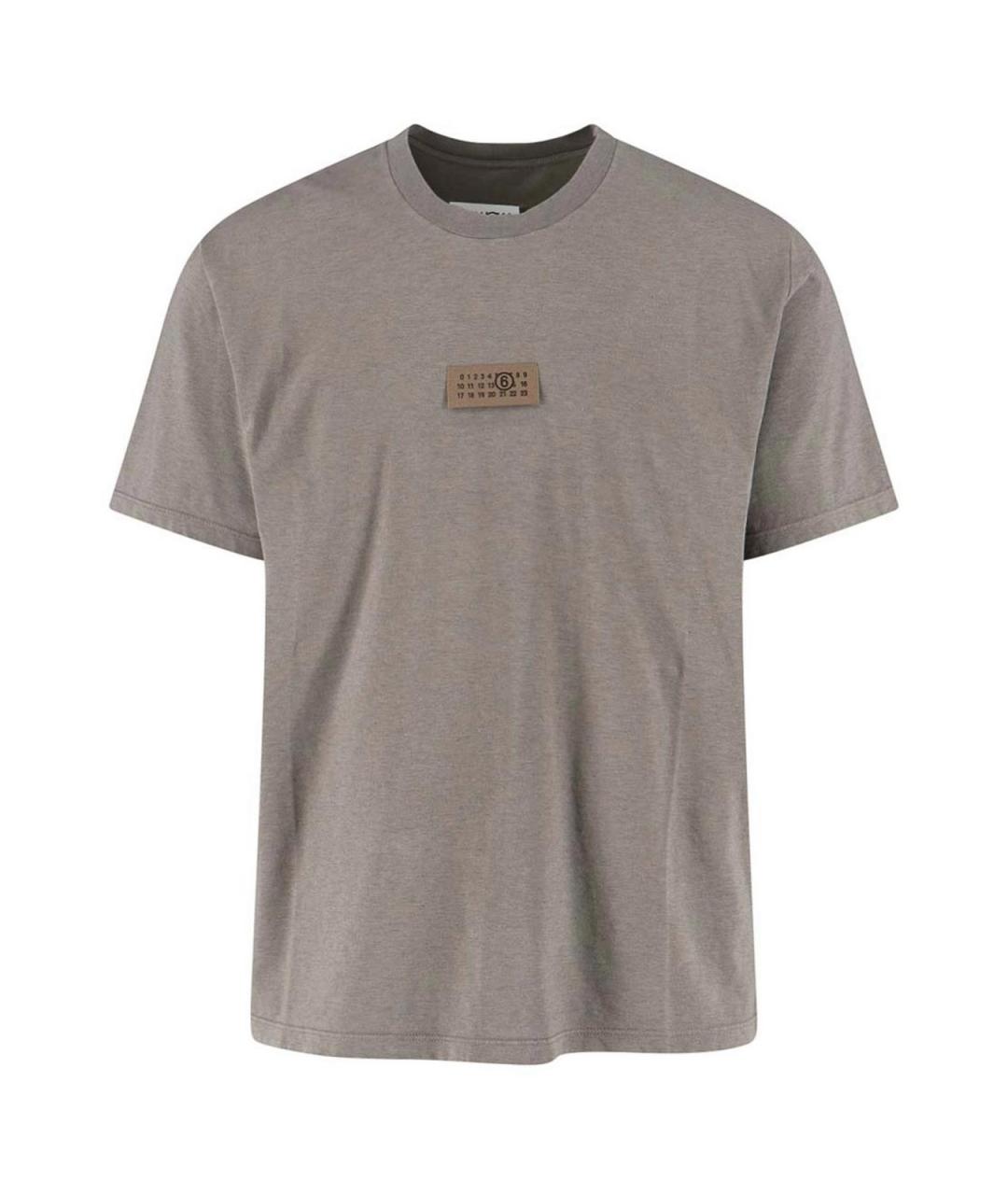 MM6 MAISON MARGIELA Бежевая хлопковая футболка, фото 1