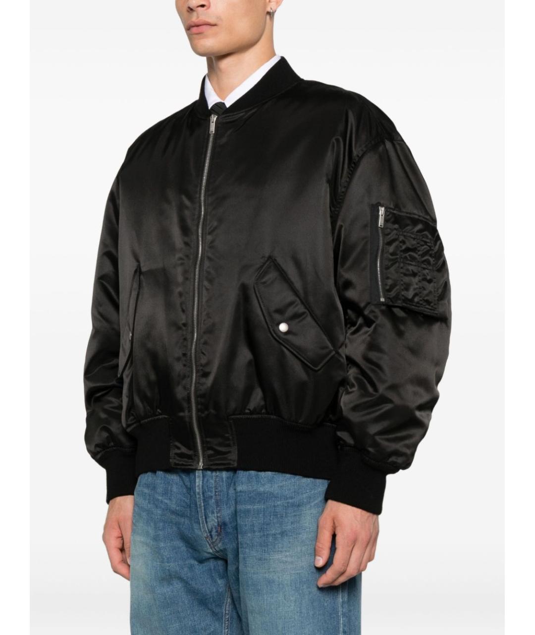 SAINT LAURENT Черная синтетическая куртка, фото 5