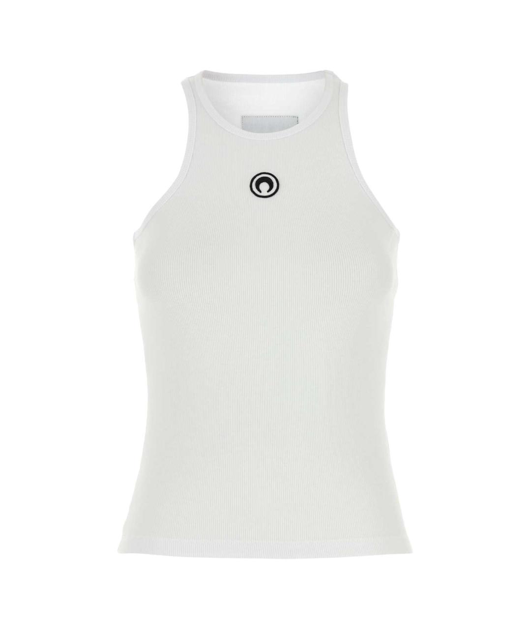 MARINE SERRE Белая хлопковая майка, фото 1